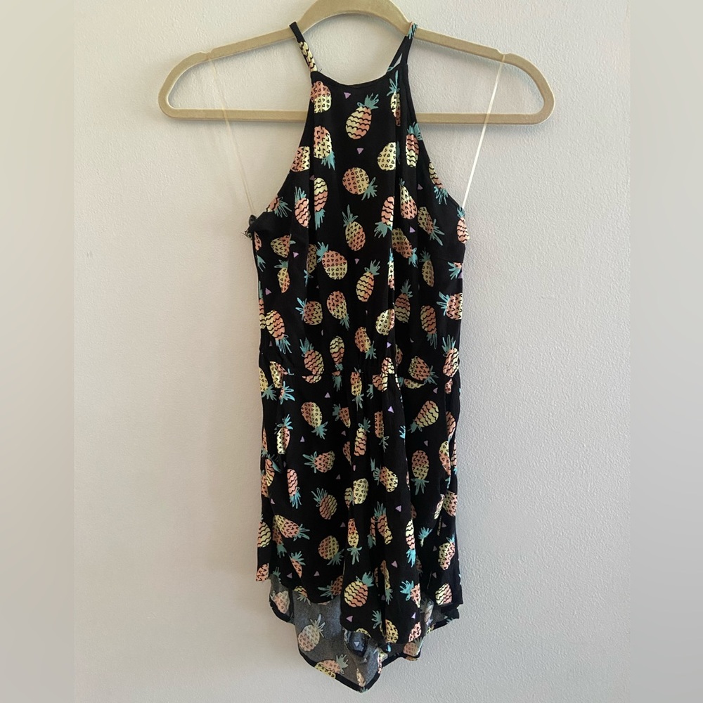 Modern Amusement Pineapple Halter Romper Size M